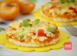 Illustration of how to make rice pizza 1