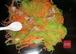 肉片炒莴笋萝卜丝的做法图解8