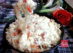 鲜虾培根芝士焗饭的做法图解7