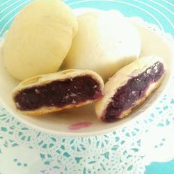 白皮红豆 紫薯饼的做法[图]