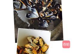 淡菜烧丝瓜的做法图解1