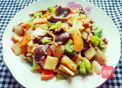 时蔬炒鸭肫的做法图解6