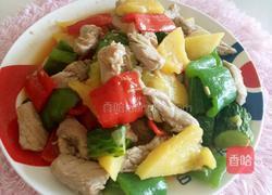 菠萝炒肉的做法图解7