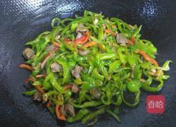 青椒炒鸡杂的做法图解13