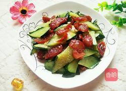 黃瓜炒臘腸的做法圖解7