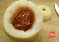 冰糖雪梨蒸的做法图解2
