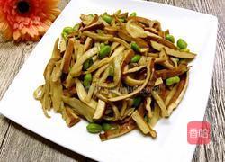 杏鲍香干炒毛豆的做法图解8