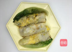 自制香菇猪肉鸡蛋肠粉的做法图解6