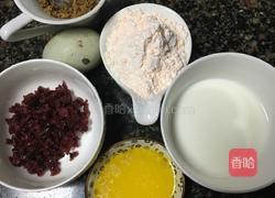 红糖蔓越莓干马拉糕的做法图解1