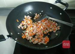 培根杂蔬蛋炒饭的做法图解5
