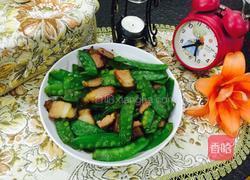 荷兰豆炒腊肉的做法图解5