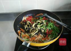 五彩茄丝的做法图解8