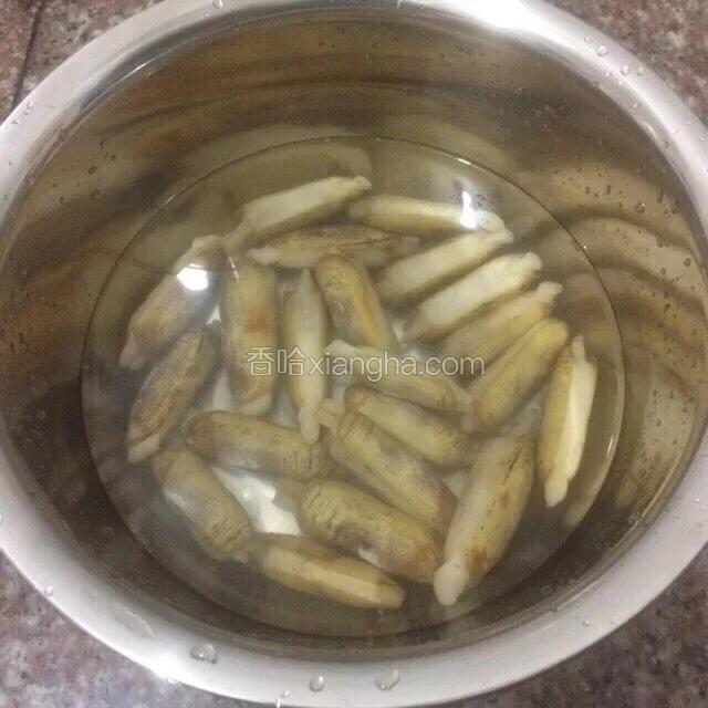 主料：海蛏，买回来浸泡片刻盐水。