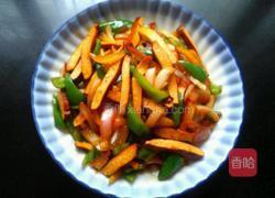 洋葱青椒炒豆干的做法图解6