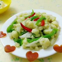 辣椒炒花菜的做法[图]