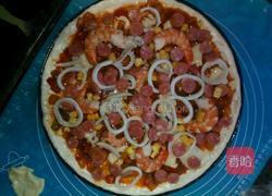 海鲜披萨（4人量)12吋的做法图解8