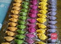 彩色饺子的做法图解4