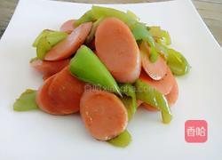 尖椒炒火腿的做法图解8