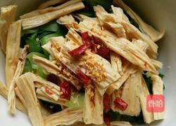 小油菜呛豆皮的做法图解4