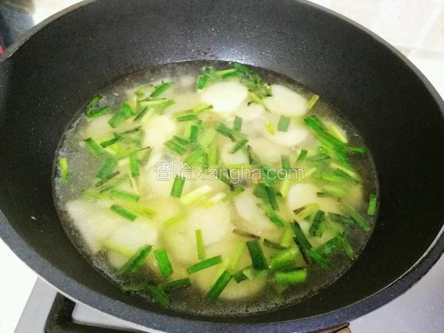 加入适量水，根据土豆多少而定量