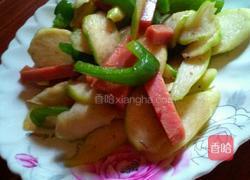 青椒火腿茭白笋的做法图解5