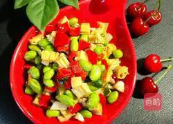 Illustration of how to stir-fry three diced dices 8