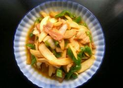 青椒肉片炒茭白