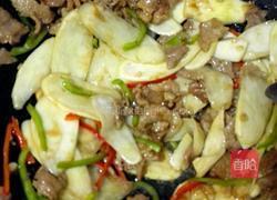茭白炒肉片的做法图解5