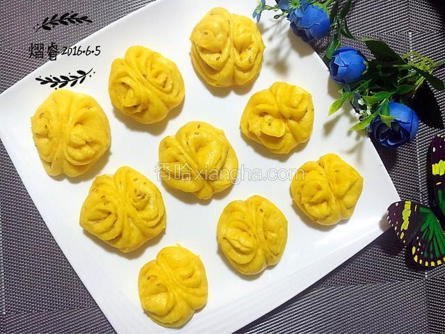 南瓜蝴蝶花卷