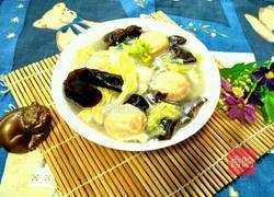 娃娃菜贡丸汤的做法图解5