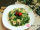 鸡毛菜炒百叶丝的做法[图]