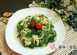 鸡毛菜炒百叶丝