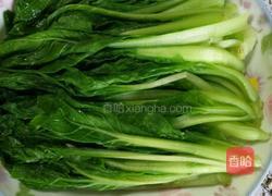 蒜香肉末淋小白菜的做法图解5