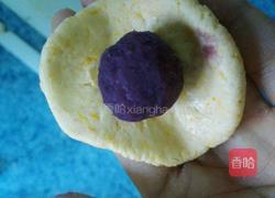 南瓜紫薯陷小麻球的做法图解5