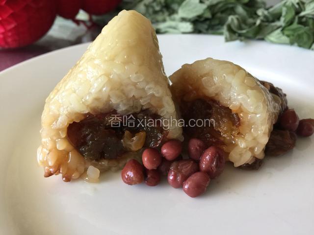 蜜枣红豆粽子