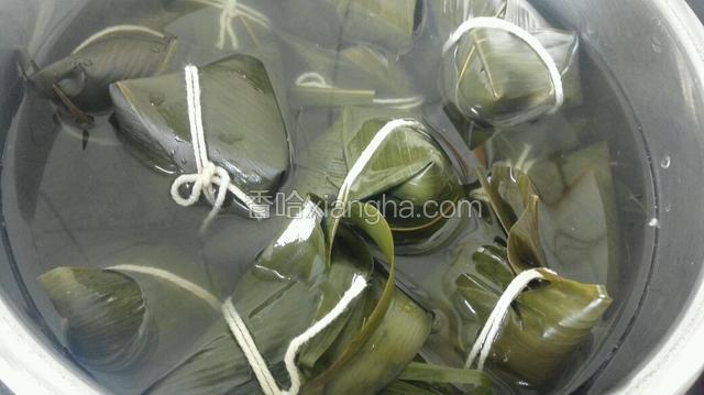 放入电高压锅，水没过粽子，炖一小时，时间到了自然排气后，闷两个小时再享用会更好吃！