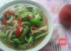 蘑菇炒青菜的做法图解7