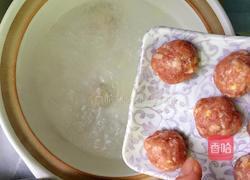 益母草肉丸汤的做法图解4