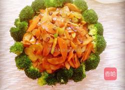 西兰花炒萝卜片的做法图解15