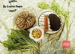 腊肠黑米什锦虾粥的做法图解1