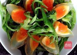 家常青椒丝皮蛋的做法图解3