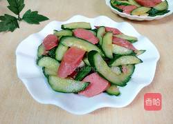 火腿肠炒黄瓜的做法图解7