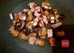 外婆菜炒腊肉的做法图解2