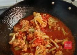 西红柿炒花菜的做法图解3