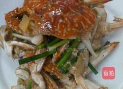 姜葱炒花蟹的做法图解4