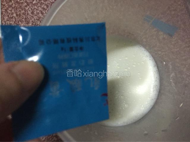 再放一小包乳酸菌，搅拌均匀