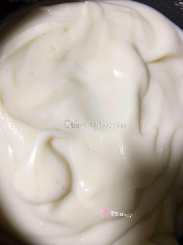 全部打好的绿豆泥。