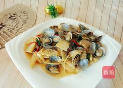 酸笋炒花蛤的做法图解11