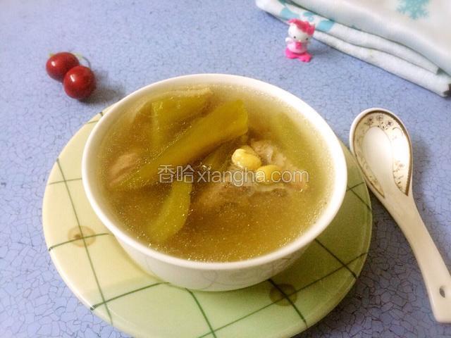 苦瓜龙骨黄豆汤