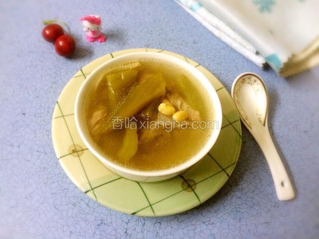 清凉可口的苦瓜汤就完成了～